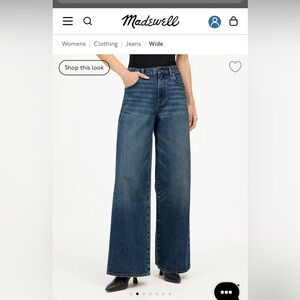 Madewell, new with tags, wide leg petite jeans